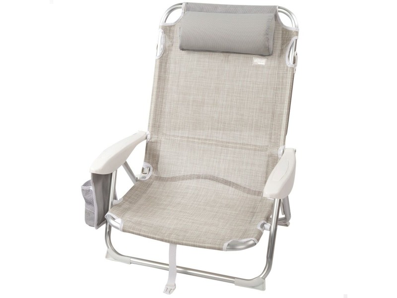 Сгъваем Стол с Подглавник Aktive Ibiza Бежов 51 x 76 x 45 cm (2 броя) NaN –  BB Сгъваеми столове