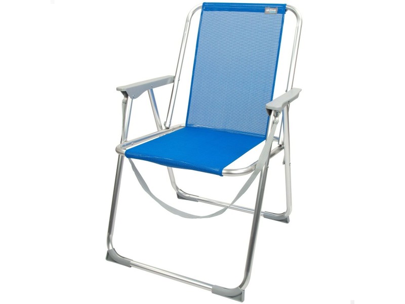 подплатен къмпинг стол Aktive Gomera Син 44 x 76 x 45 cm (4 броя) NaN –  BB Сгъваеми столове