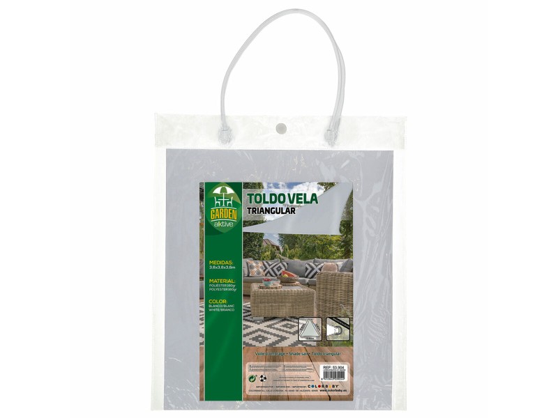 Сянка платна Aktive Триъгълна 360 x 0,5 x 360 cm (6 броя) NaN –  BB Сянка платна