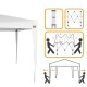 Беседка Aktive 300 x 250 x 300 cm Стомана Бял Пластмаса NaN –  BB Беседки