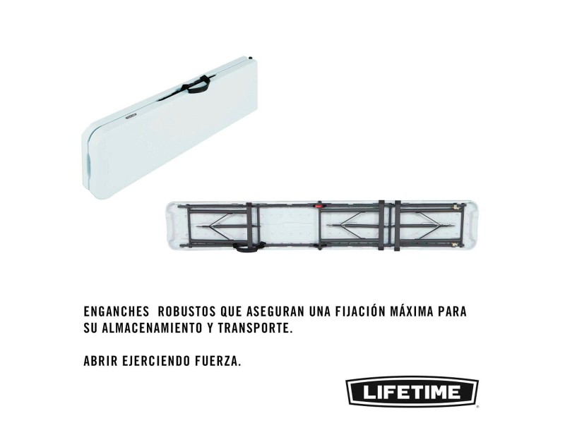 Пейка Lifetime Бял Сгъваем 183 x 42 x 29 cm NaN –  BB Банки