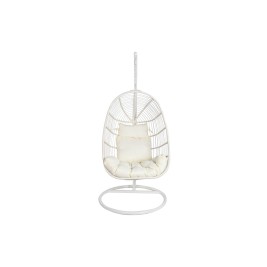 Висящ градински фотьойл DKD Home Decor Бял Метал Алуминий синтетичен ратан 94 x 100 x 196 cm