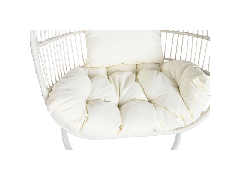 Висящ градински фотьойл DKD Home Decor Бял Метал Алуминий синтетичен ратан 94 x 100 x 196 cm NaN –  BB Фотьойли