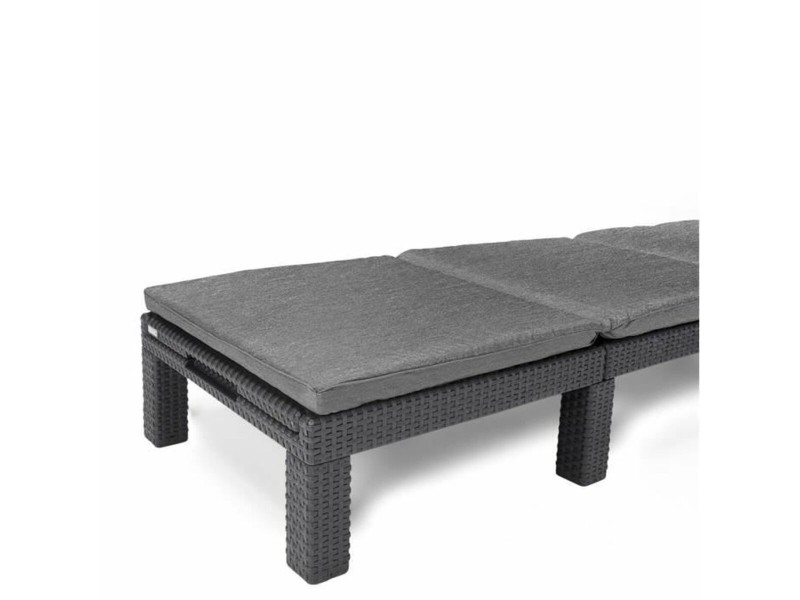 Lamamistool Allibert by KETER Daytona De Luxe 187 x 58 x 29 cm Сив NaN –  BB Шезлонги