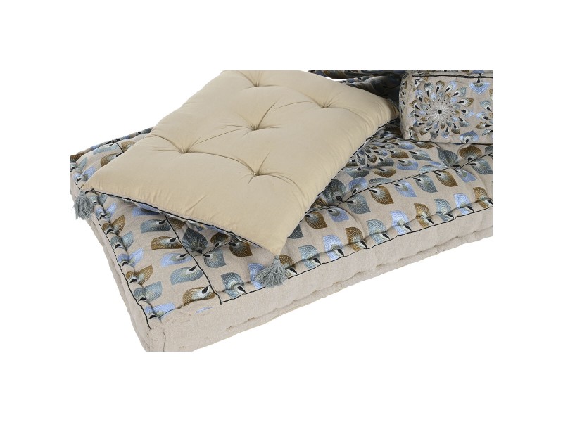 Градинско кресло DKD Home Decor Син Бежов 155 x 76 x 65 cm 150 x 76 x 20 cm NaN –  BB Фотьойли