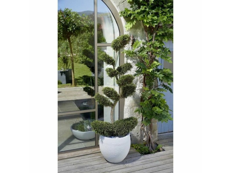 Саксия EDA Graphit Кръгъл Бял Ø 50 cm NaN –  BB Саксии