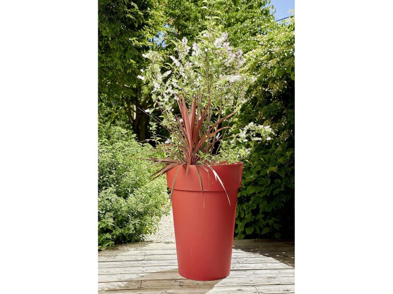 Саксия EDA Tuscan Кръгъл Ø 46 x 65 cm Червен полипропилен NaN –  BB Саксии