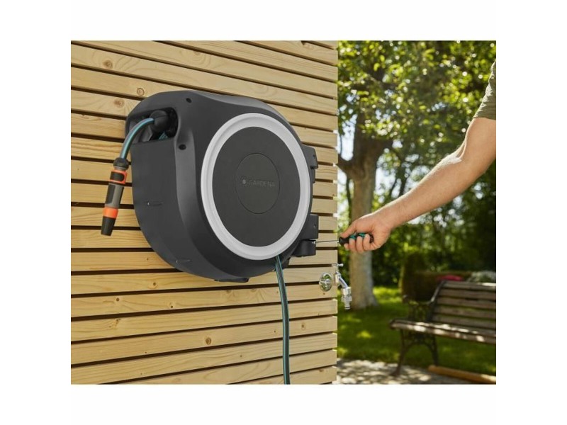 Държач на маркуч Gardena RollUp L Автоматичен Стена 30 m Ø 13 mm NaN –  BB Макари