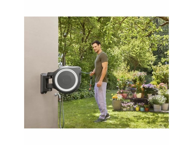 Държач на маркуч Gardena RollUp L Автоматичен Стена 30 m Ø 13 mm NaN –  BB Макари