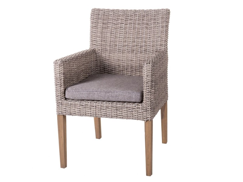 Aiatool Patsy Сив Дървен Pатан 58 x 63 x 86 cm NaN –  BB Градински столове за хранене