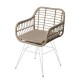 Aiatool Ariki 57 x 62 x 80 cm синтетичен ратан Стомана Бял NaN –  BB Градински столове за хранене