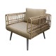 Градински диван Ariki 83 x 84 x 67 cm синтетичен ратан Стомана NaN –  BB Дивани