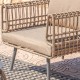Градински диван Ariki 83 x 84 x 67 cm синтетичен ратан Стомана NaN –  BB Дивани