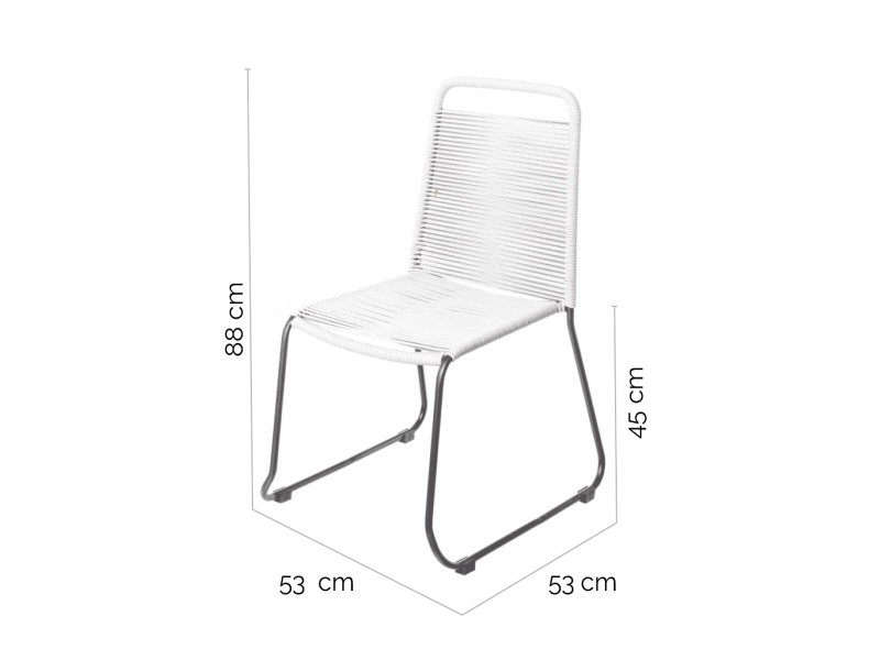Aiatool Antea 57 x 61 x 90 cm Въже Бял NaN –  BB Градински столове за хранене