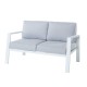 Двуместно канапе Thais Бял Алуминий 132,20 x 74,80 x 73,30 cm NaN –  BB Двуместни дивани