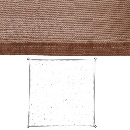 Сянка платна Vela sombreo Шоколад 5 x 5 m 500 x 500 x 0,5 cm Тента