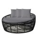 Lamamistool Dido 160 x 160 x 76 cm Кръгъл Черен NaN –  BB Шезлонги