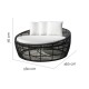 Lamamistool Dido 160 x 160 x 76 cm Кръгъл Черен NaN –  BB Шезлонги
