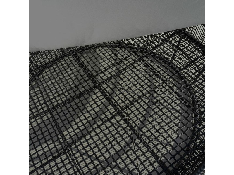 Lamamistool Dido 160 x 160 x 76 cm Кръгъл Черен NaN –  BB Шезлонги