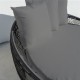 Lamamistool Dido 160 x 160 x 76 cm Кръгъл Черен NaN –  BB Шезлонги