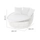 Lamamistool Dido 160 x 160 x 76 cm Кръгъл Бял NaN –  BB Шезлонги