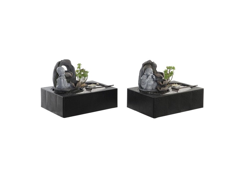 Purskkaev DKD Home Decor Буда Смола Ориенталски 29 x 21 x 23 cm (2 броя) NaN –  BB Декоративни фонтани