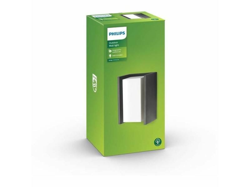 Аплик за стена Philips Bridge 970 Lm Антрацит Тъмно сив Неръждаема стомана Алуминий 15 W E27 NaN –  BB Външни стенни светлини