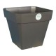Саксия Riviera 65 L Тъмно сив 49 x 49 x 45 cm Сив Квадратек NaN –  BB Саксии