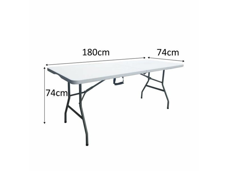 Сгъваема масичка Метал Пластмаса 180 x 75 x 74 cm NaN –  BB Маси за обяд