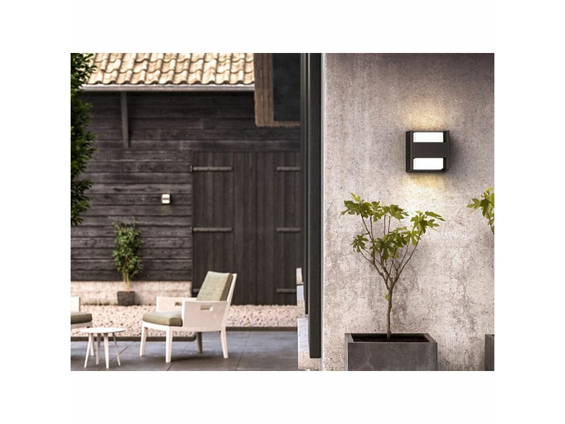 LED Аплик Philips 16459/93/16 Антрацит Алуминий 4,5 W 800 lm A++ (4000 K) (Топло Бяло) NaN –  BB Външни стенни светлини