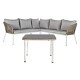 Градински мебели DKD Home Decor Бял Светло кафяв 190 x 190 x 70 cm NaN –  BB Комплекти градински мебели