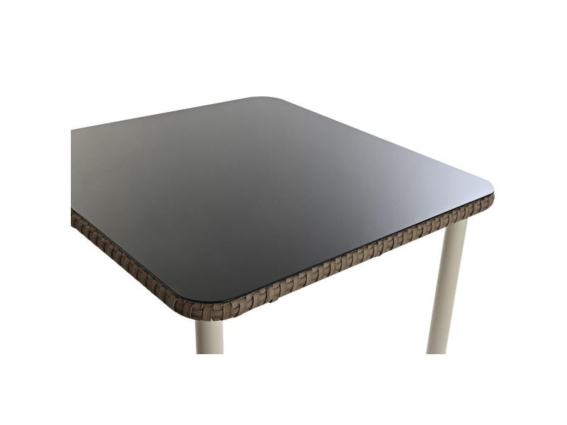 Градински мебели DKD Home Decor Бял Светло кафяв 190 x 190 x 70 cm NaN –  BB Комплекти градински мебели
