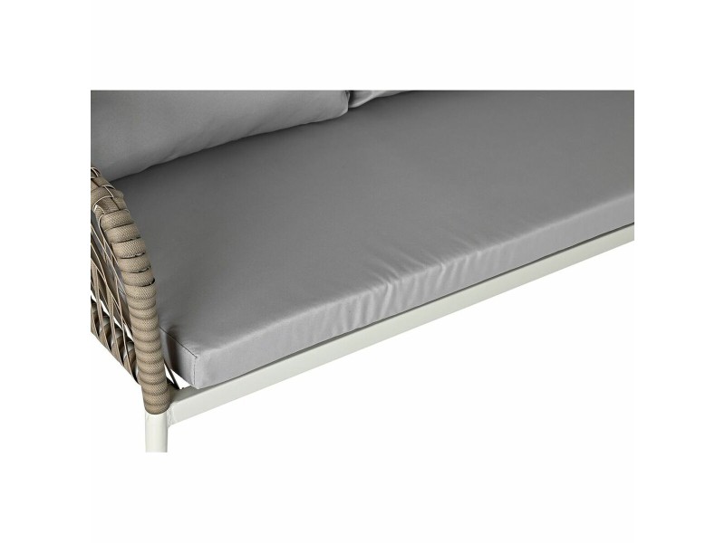 Градински мебели DKD Home Decor Бял Светло кафяв 190 x 190 x 70 cm NaN –  BB Комплекти градински мебели