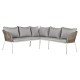 Градински мебели DKD Home Decor Бял Светло кафяв 190 x 190 x 70 cm NaN –  BB Комплекти градински мебели