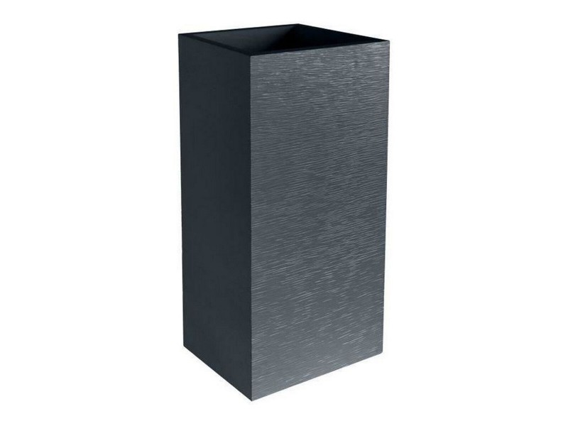 Саксия EDA Graphit Сив Тъмно сив Пластмаса Квадратек 39,5 x 39,5 x 80 cm NaN –  BB Саксии