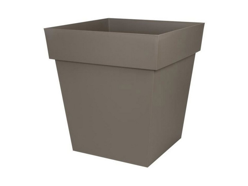 Саксия EDA Tuscan Тъмнокафяв Пластмаса Квадратек Ø 50 cm (49,5 x 49,5 x 52,5 cm) NaN –  BB Саксии