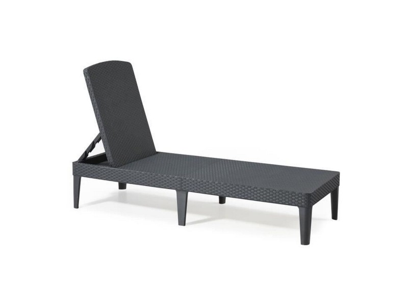 Lamamistool Allibert Jaipur Тъмно сив 187 x 58 x 29 cm NaN –  BB Шезлонги