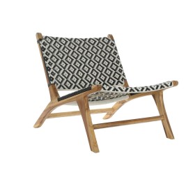 Aiatool DKD Home Decor Бял Черен Естествен PVC Тик 65 x 80 x 68 cm
