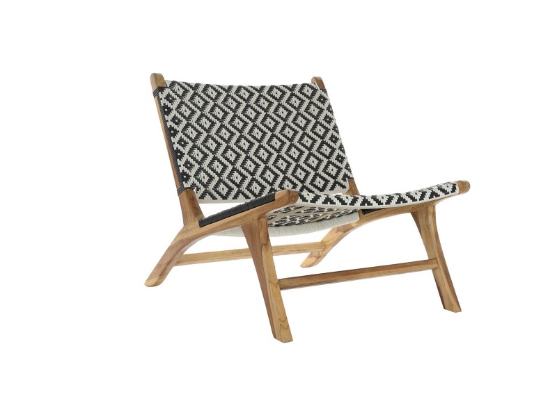 Aiatool DKD Home Decor Бял Черен Естествен PVC Тик 65 x 80 x 68 cm NaN –  BB Градински столове за хранене