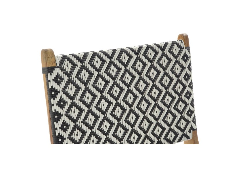 Aiatool DKD Home Decor Бял Черен Естествен PVC Тик 65 x 80 x 68 cm NaN –  BB Градински столове за хранене