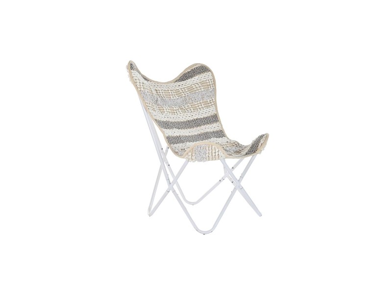 Градинско кресло DKD Home Decor Бял Сив 74 x 65 x 90 cm NaN –  BB Фотьойли