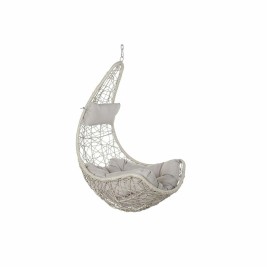 Висящ градински фотьойл DKD Home Decor 82 x 75 x 125 cm Метал синтетичен ратан Светло сив (82 x 75 x 125 cm)