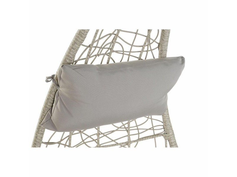 Висящ градински фотьойл DKD Home Decor 82 x 75 x 125 cm Метал синтетичен ратан Светло сив (82 x 75 x 125 cm) NaN –  BB Фотьойли