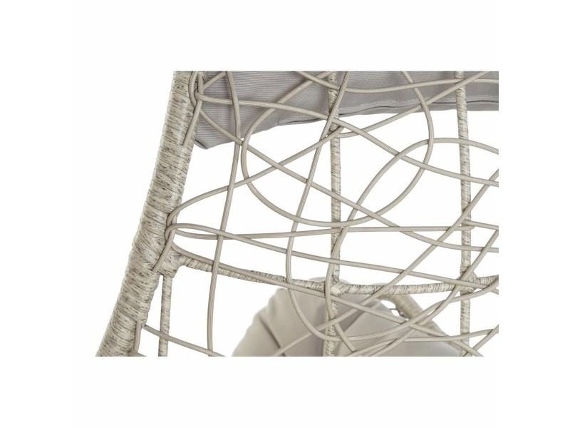 Висящ градински фотьойл DKD Home Decor 82 x 75 x 125 cm Метал синтетичен ратан Светло сив (82 x 75 x 125 cm) NaN –  BB Фотьойли