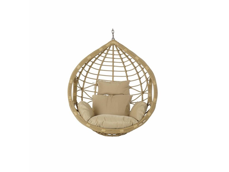 Висящ градински фотьойл DKD Home Decor 90 x 70 x 110 cm 105 x 75 x 226 cm Бежов Метал Кафяв синтетичен ратан NaN –  BB Фотьойли