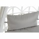 Висящ градински фотьойл DKD Home Decor 90 x 70 x 110 cm Сив Метал синтетичен ратан Бял NaN –  BB Фотьойли