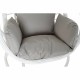 Висящ градински фотьойл DKD Home Decor 90 x 70 x 110 cm Сив Метал синтетичен ратан Бял NaN –  BB Фотьойли