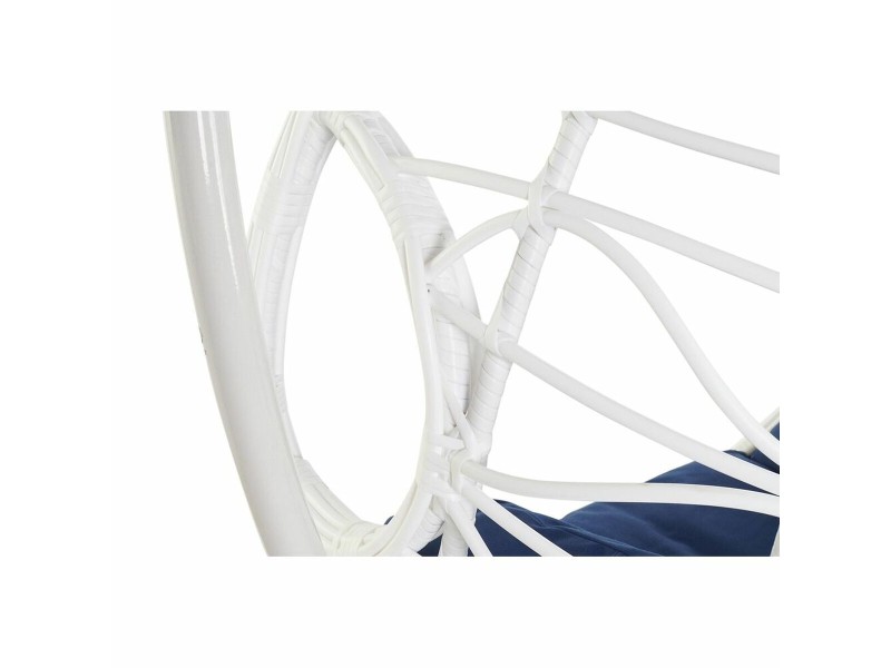 Висящ градински фотьойл DKD Home Decor Морско син Бял Алуминий синтетичен ратан 90 x 70 x 110 cm (107 x 107 x 198 cm) NaN –  BB Фотьойли