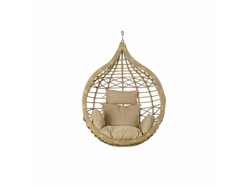 Висящ градински фотьойл DKD Home Decor Кафяв Бежов Светло кафяв Алуминий синтетичен ратан 90 x 70 x 110 cm 100 x 70 x 125 cm (10 NaN –  BB Фотьойли