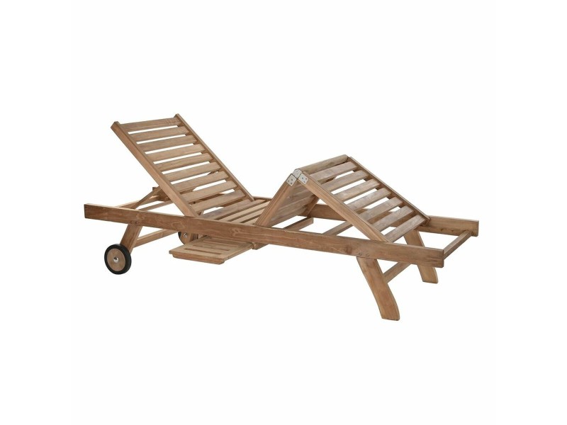 Lamamistool DKD Home Decor Кафяв С колела Тик (200 x 65 x 36 cm) NaN –  BB Шезлонги